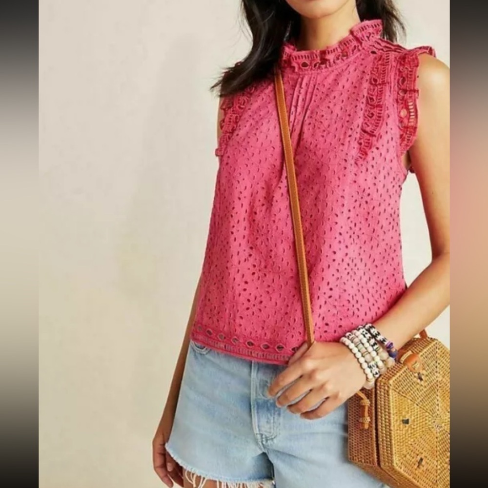 Anthropologie Tilly Eyelet Blouse by Maeve - Picture 2 of 9